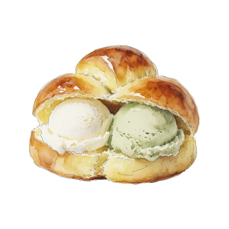 Brioscia siciliana con gelato